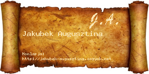 Jakubek Augusztina névjegykártya